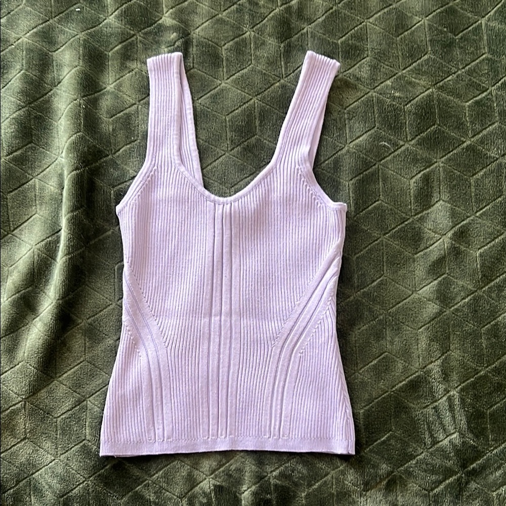 Elegant Lavender Knit Women's Top